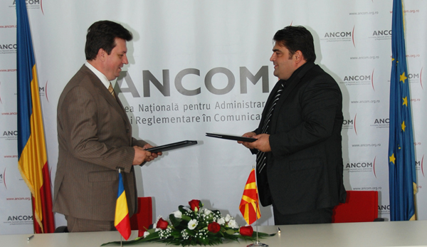 Memorandum de Înţelegere cu Agenţia pentru Comunicaţii Electronice din Republica Macedonia
